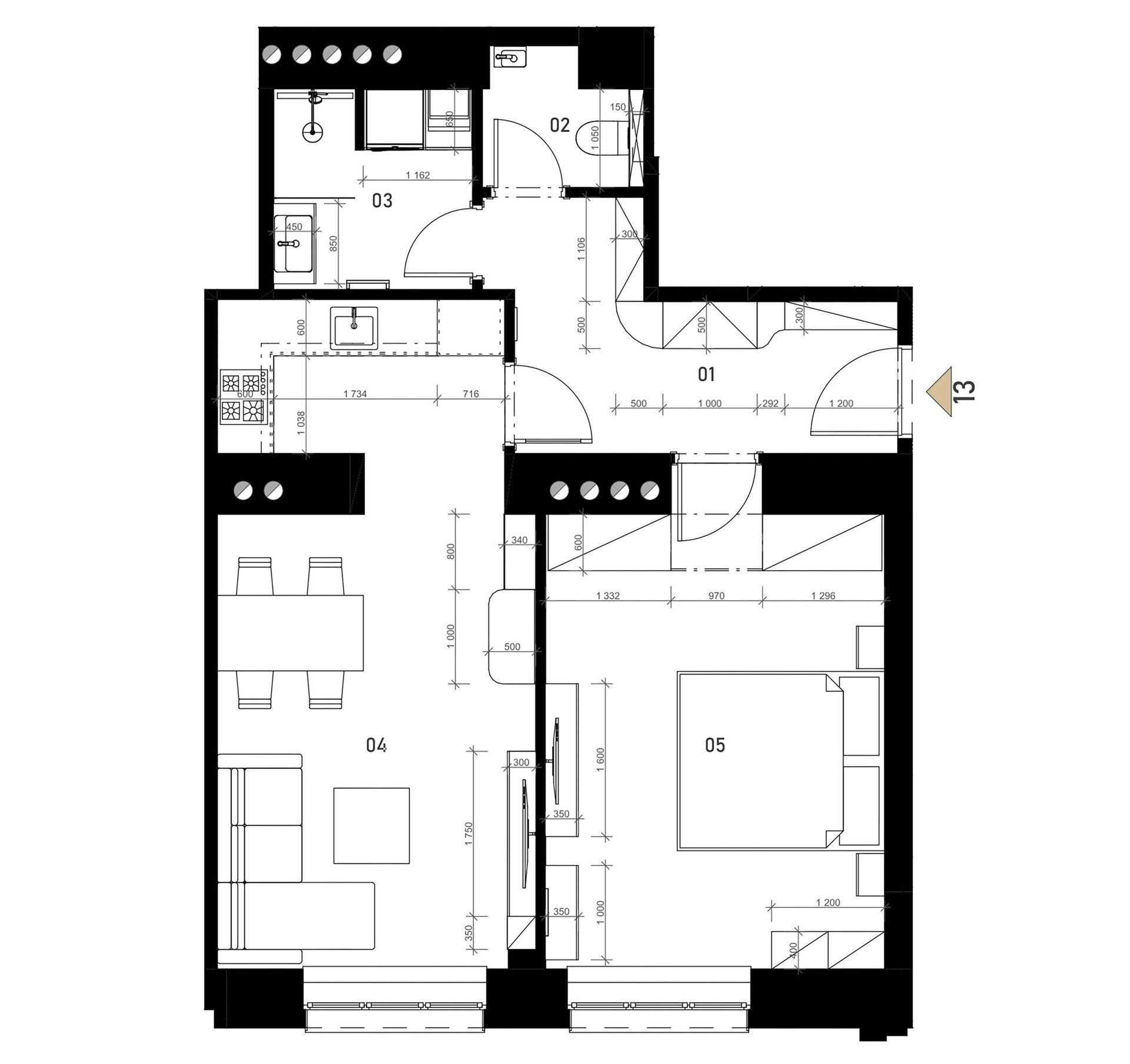 Bytová jednotka č. 13