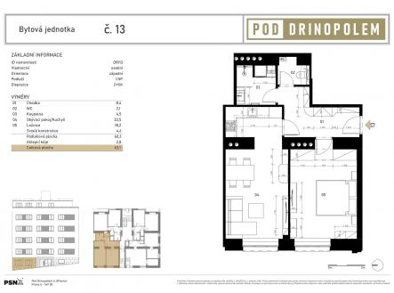 Pod Drinopolem | by PSN | Prodej bytu, 2+kk, 63 m²