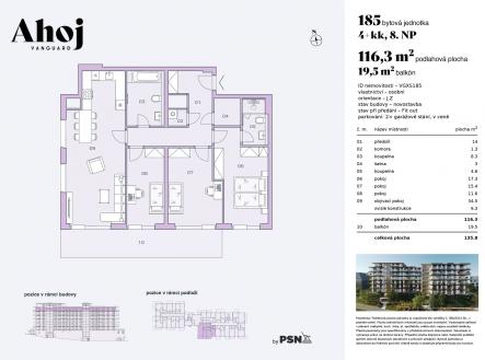 Velkorysý byt 4+kk v Modřanech | Prodej bytu, 4+kk, 136 m²