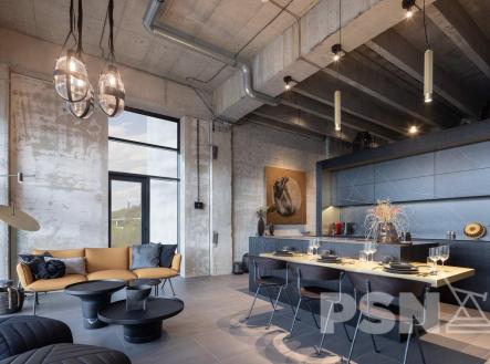 Moderní loft 2+kk s balkonem ve Vanguard Prague | Prodej bytu, 2+kk, 70 m²