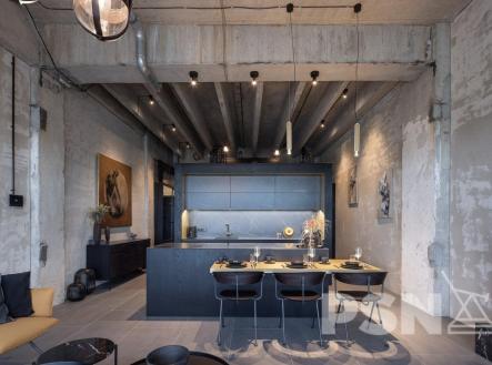 Moderní loft 2+kk s balkonem ve Vanguard Prague | Prodej bytu, 2+kk, 58 m²