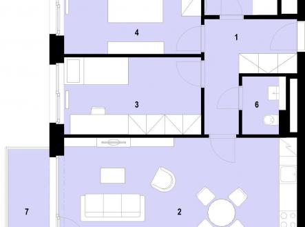 Prostorné 3+kk s balkonem | Prodej bytu, 3+kk, 76 m²