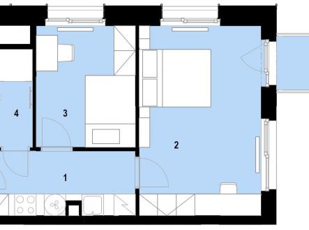 Praktické 2+1 s balkonem | Prodej bytu, 2+1, 44 m²