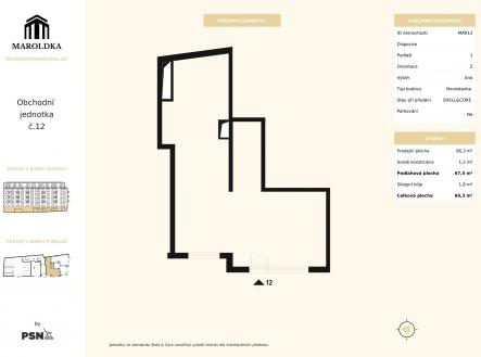 Rezidence Maroldka | by PSN | Prodej - obchodní prostor, 66 m²