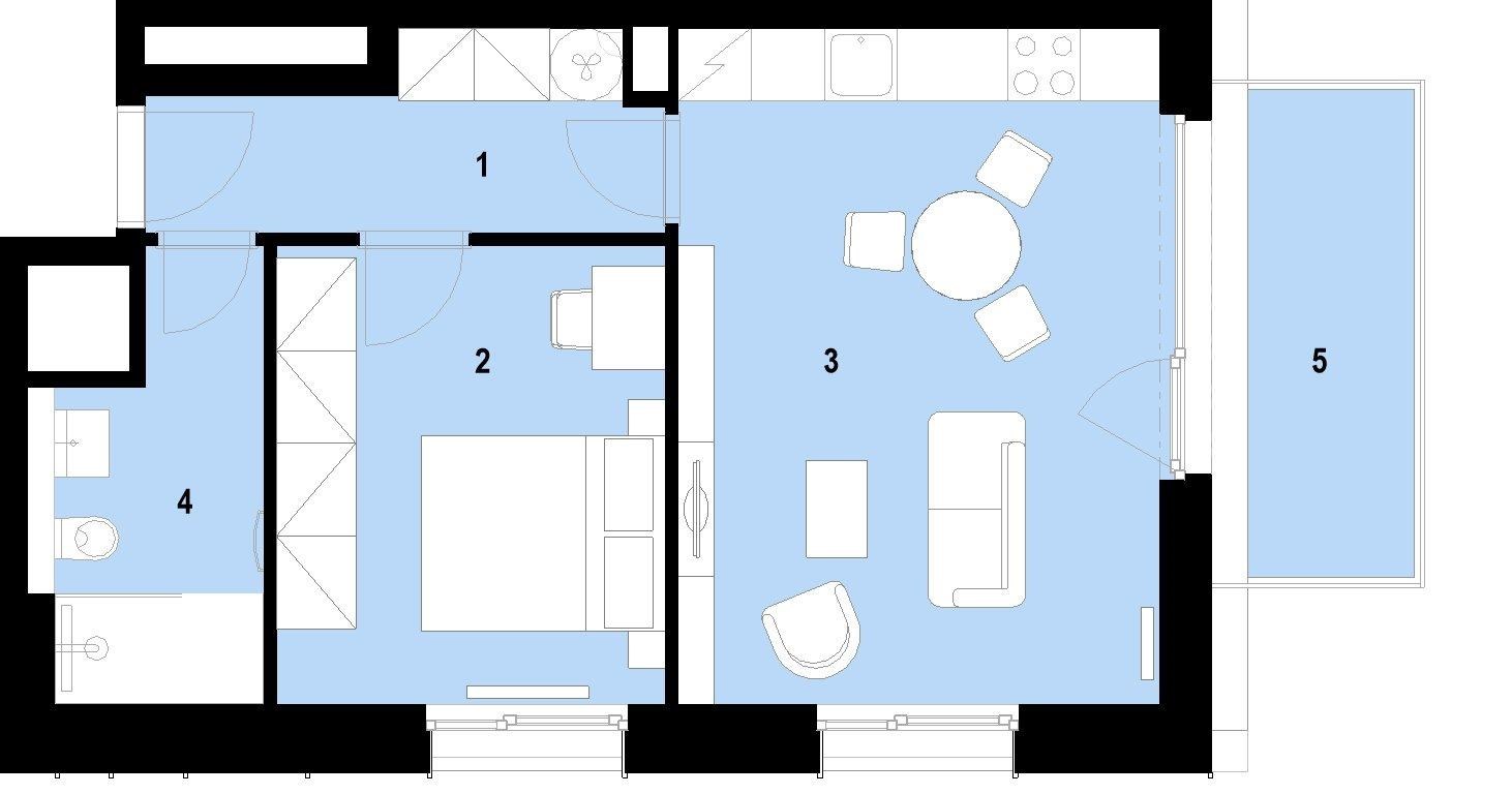Praktické 2+kk s balkonem