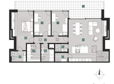 Bytová jednotka č. 72 | Prodej bytu, 5+kk, 137 m²