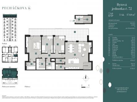 Prémiový byt 5+kk na Smíchově | Prodej bytu, 5+kk, 174 m²