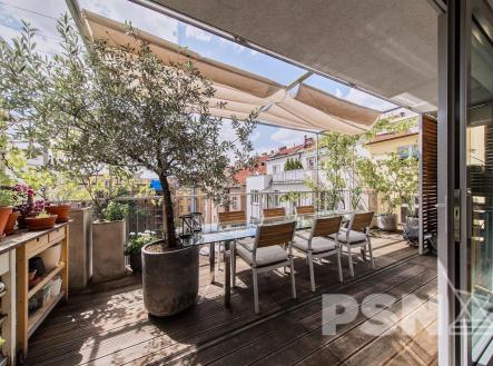 Mezonetový byt se střesní terasou | Pronájem bytu, 4+kk, 454 m²
