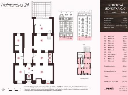Heřmanova 24, Praha 7 | PSN | Prodej - obchodní prostor, 167 m²