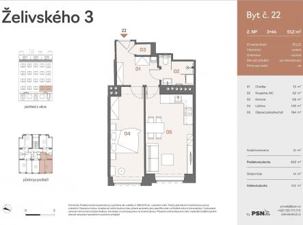 PDF #1 | Prodej bytu, 2+kk, 51 m²
