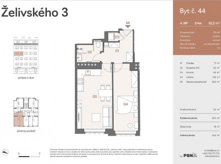 Prodej bytu 2+kk 47 m², Praha 3 | Prodej bytu, 2+kk, 52 m²