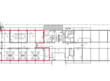 260 m2 půdorys | Pronájem - kanceláře, 260 m²
