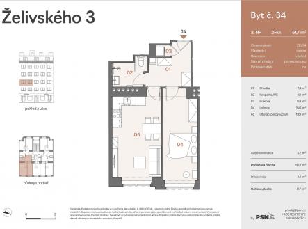 PDF #1 | Prodej bytu, 2+kk, 52 m²