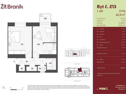 PDF #1 | Prodej bytu, 2+kk, 63 m²