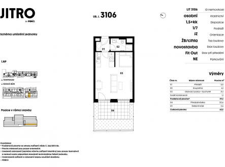 JITRO | PSN | Prodej bytu, 1+kk, 63 m²