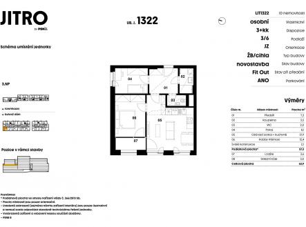 JITRO | PSN | Prodej bytu, 3+kk, 77 m²