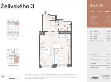 PDF #1 | Prodej bytu, 2+kk, 52 m²