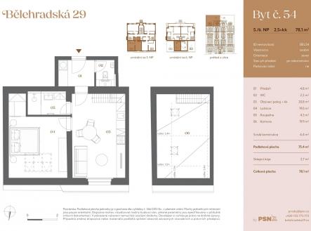 Bělehradská 29 | by PSN | Prodej bytu, atypický, 78 m²
