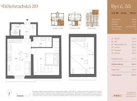 Bělehradská 29 | by PSN | Prodej bytu, atypický, 79 m²