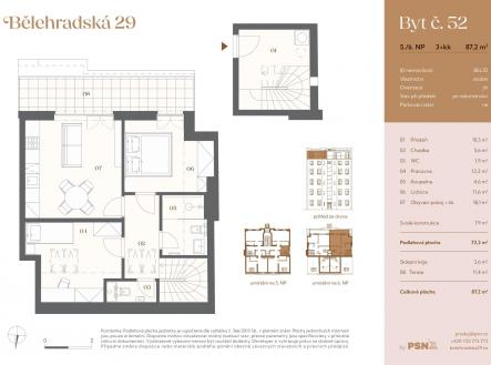 Bělehradská 29 | by PSN | Prodej bytu, 3+kk, 87 m²