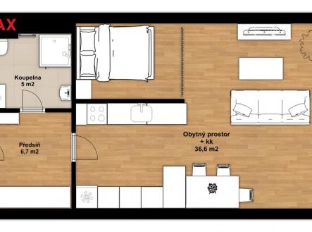 4338-byt.jpg | Pronájem bytu, 1+kk, 49 m²