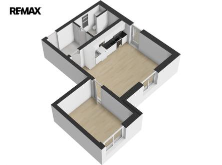 6716-2-kk-3dc.jpg | Pronájem bytu, 2+kk, 53 m²