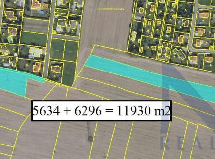 pozemky soucet ploch.jpg | Prodej - pozemek, zemědělská půda, 11 930 m²