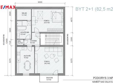 pudorys-2-1.png | Prodej bytu, 2+1, 82 m²