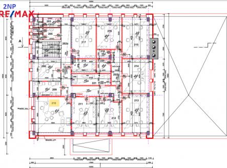 pudorys-2np-kancelar-c.210.png | Pronájem - kanceláře, 31 m²