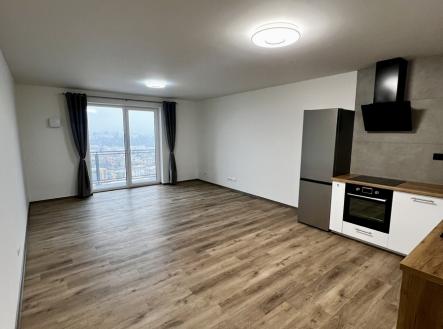 Obývací pokoj a kuchyňský kout | Pronájem bytu, 1+kk, 55 m²