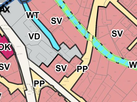 Výřez z ÚP Jakubov | Prodej - výrobní prostor, 830 m²