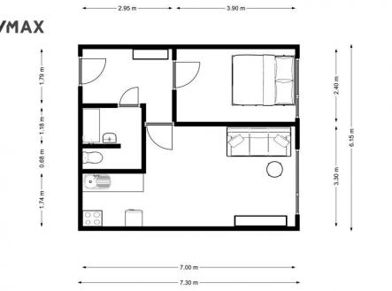 pudorys.jpg | Prodej bytu, 2+kk, 41 m²