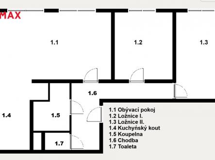 planek.jpg | Pronájem bytu, 3+kk, 67 m²