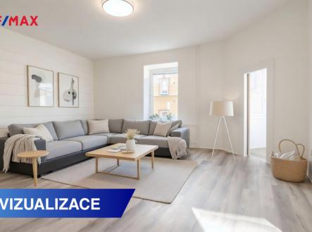 Obývací pokoj - vizualizace | Prodej bytu, 2+1, 81 m²