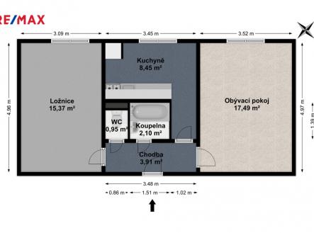 2d.jpeg | Prodej bytu, 2+1, 55 m²