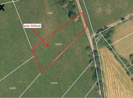 ortofoto.jpg | Prodej - pozemek, zemědělská půda, 1 550 m²