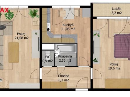 2d-cv-holesicka.jpg | Prodej bytu, 2+1, 61 m²