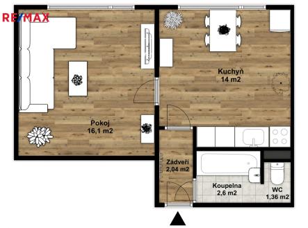byt-1-1-pod-privadecem-jirkov-2d.jpg | Prodej bytu, 1+1, 36 m²