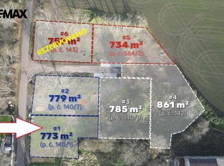 koporec-c1-pozemek-140-1-sipka-rezervovano.jpg | Prodej - pozemek pro bydlení, 773 m²