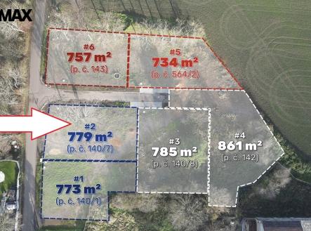 koporec-c2-pozemek-140-7-sipka.jpg | Prodej - pozemek pro bydlení, 779 m²