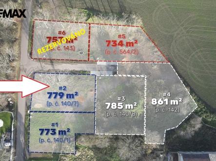koporec-c2-pozemek-140-7-sipka-rezervovano.jpg | Prodej - pozemek pro bydlení, 779 m²