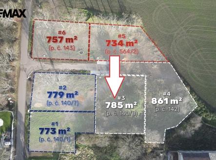 koporec-c3-pozemek-140-8-sipka.jpg | Prodej - pozemek pro bydlení, 785 m²