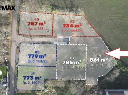 koporec-c4-pozemek-142-sipka.jpg | Prodej - pozemek pro bydlení, 861 m²