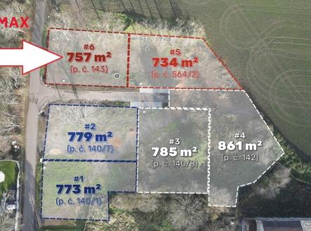 koporec-c6-pozemek-143-sipka.jpg | Prodej - pozemek pro bydlení, 757 m²