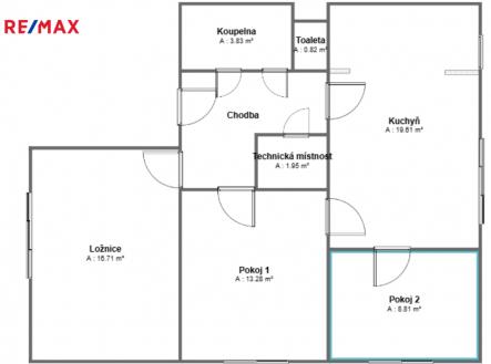 pudorys.png | Prodej bytu, 3+1, 72 m²