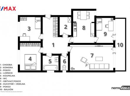 pudorys-horepnik.jpg | Prodej bytu, 4+1, 83 m²