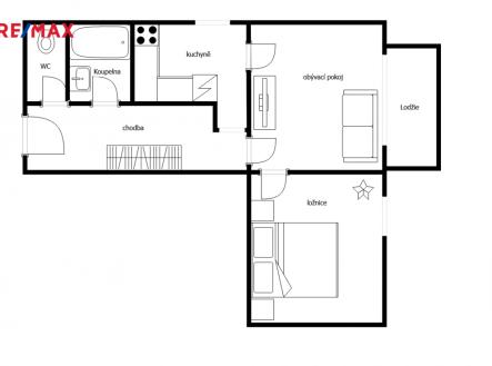 projekt.png | Prodej bytu, 2+1, 52 m²