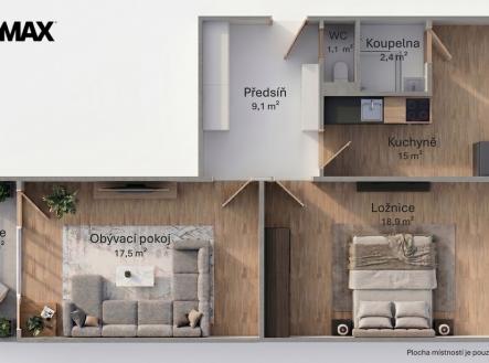 pudorys.jpg | Prodej bytu, 3+kk, 70 m²