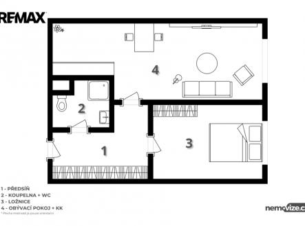 2d-chodov.jpg | Prodej bytu, 2+kk, 43 m²