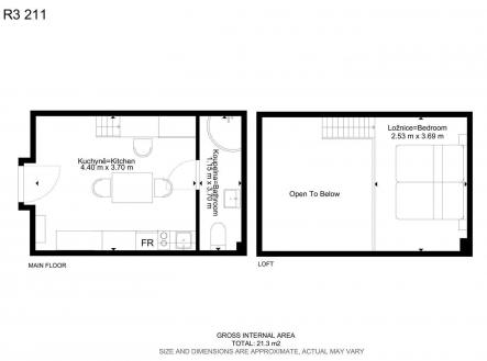 . | Pronájem bytu, 1+kk, 20 m²